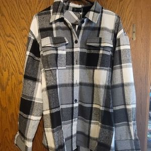 Womens oversized heavy flannel